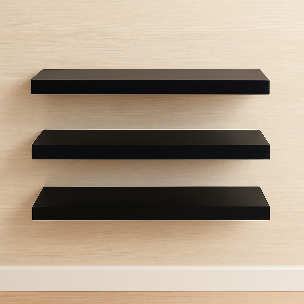 Kit 3 Prateleiras 30x10cm MDF Luxo Nichos Sala Cozinha Quarto Banheiro Com Kit De Instalação