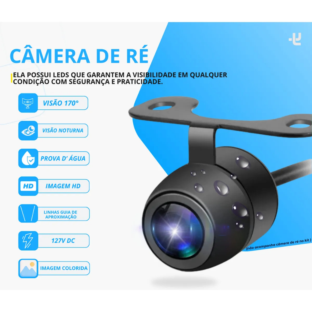 Camera D Ré Visão Noturna Colorida Automotiva 36