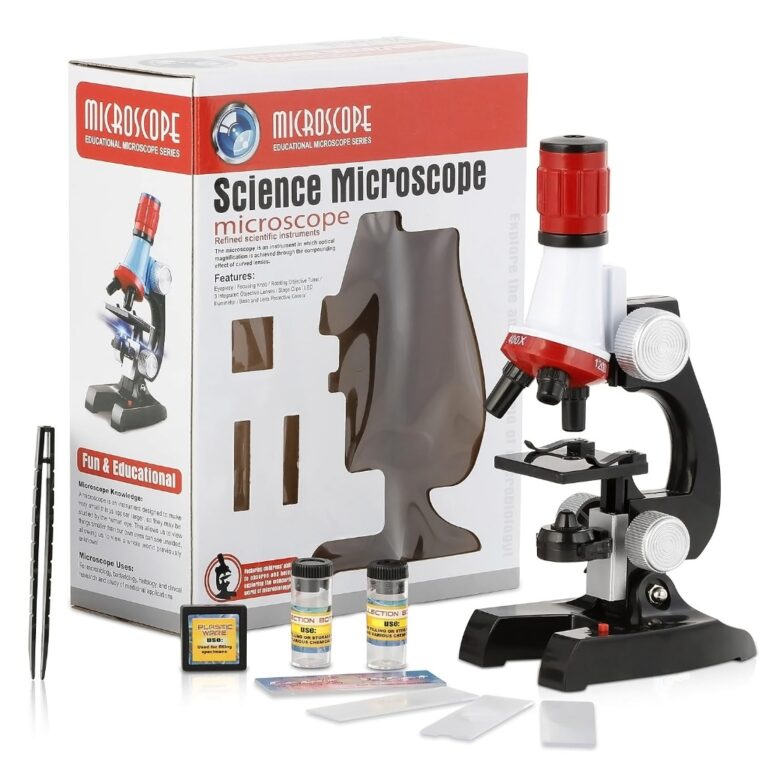 Kit Microscópio Infantil Brinquedo Educativo 100x
