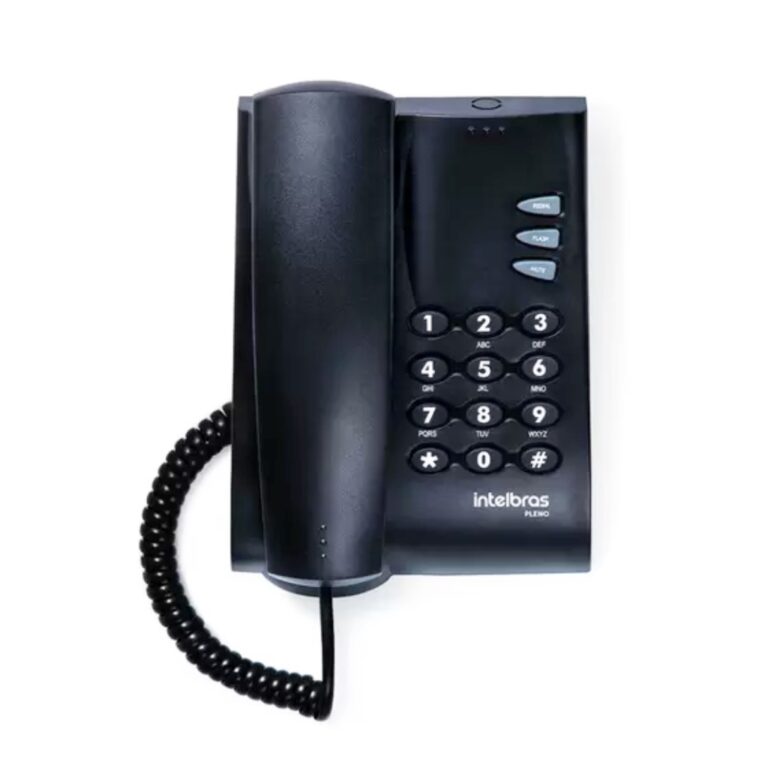 Telefone Fixo Com Fio Preto Pleno Intelbras Mesa P