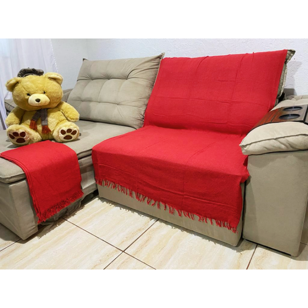 Manta Para Sofa decoração sala 2,10×1,20 Protetora 100% Algodão