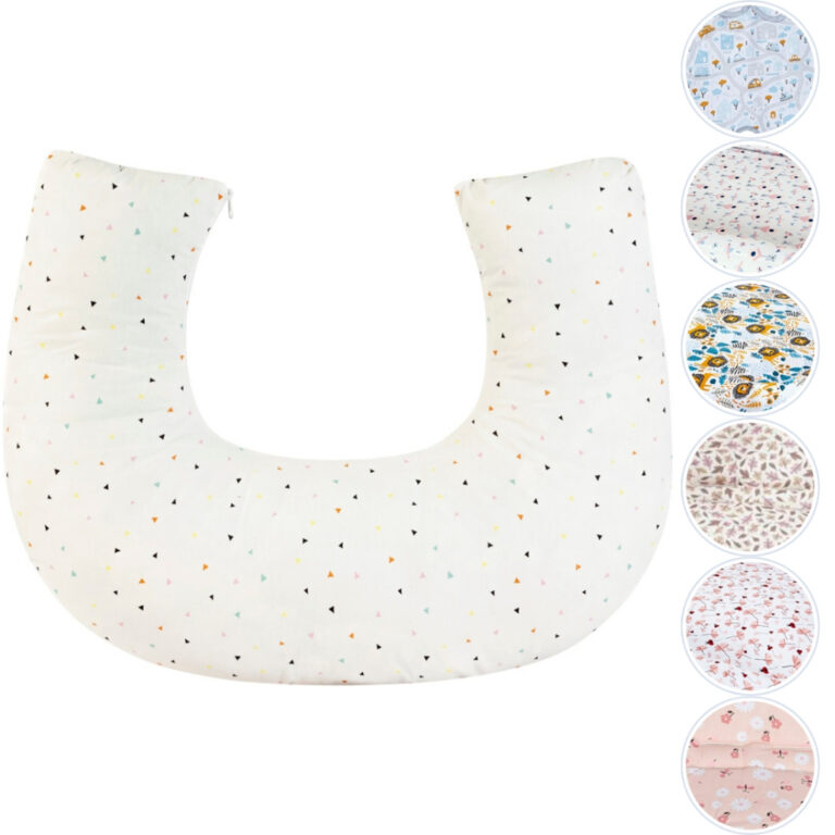 Almofada De Amamentação Estampada Com Zíper 