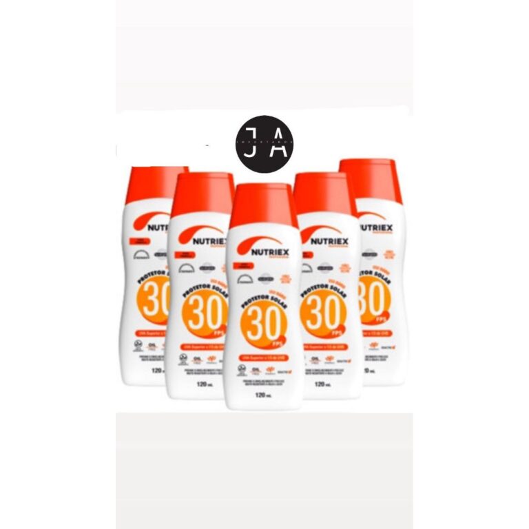 Kit 5 Protetor Solar Fps 30 120ml Nutriex 1/3 UVA 