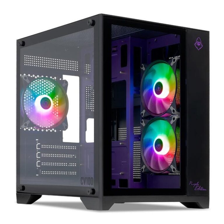 Gabinete Gamer Aquário Mancer CV100 Purple Editio