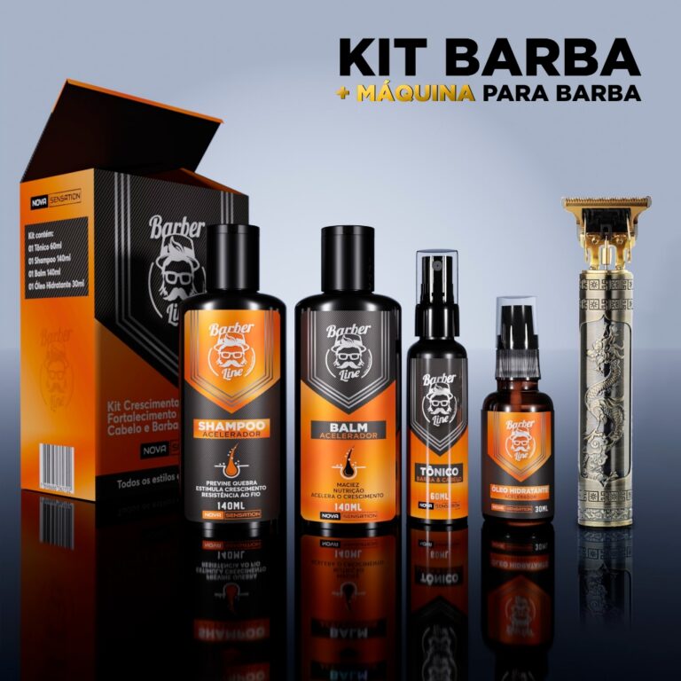 Kit Barba Completo Balm, Tônico Crescimento, Sham
