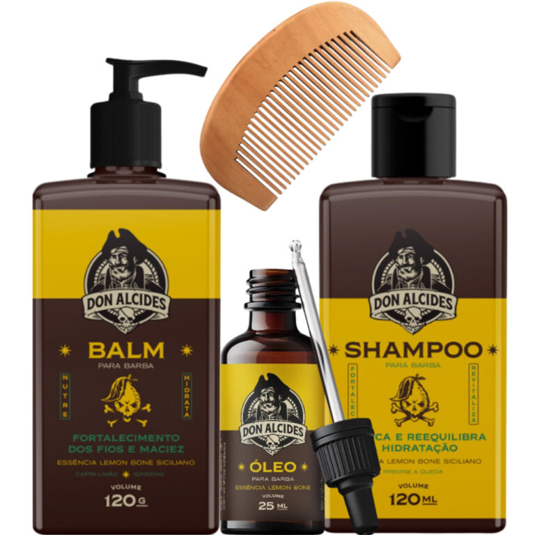 Kit Lemon Bone Balm Shampoo Óleo Pente 1/2 Lua Do