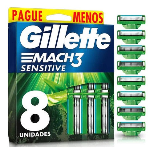 Carga Gillette Mach3 PELE SENSÍVEL – Gillet