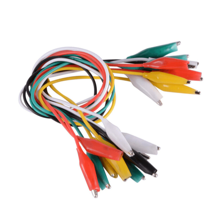 Kit De 10 Cabos Com Garra Jacaré Eletrônica Ardu