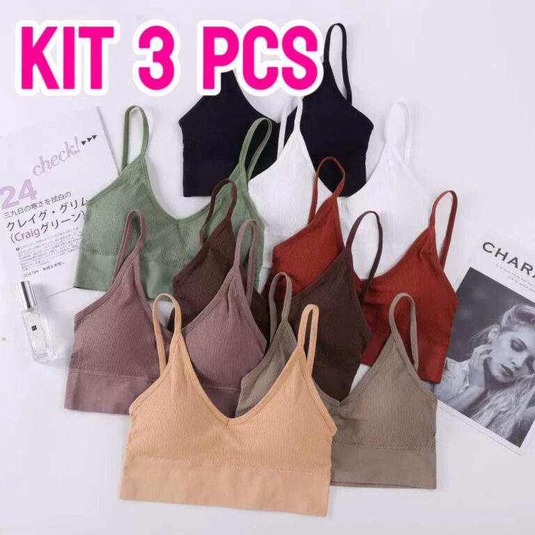 KIT 3 Peças Sutiã Esportivo Beauty-Back com Almo