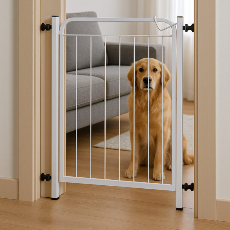 Portão Pet Grade Para Cachorro 68cm A 132cm Cerca