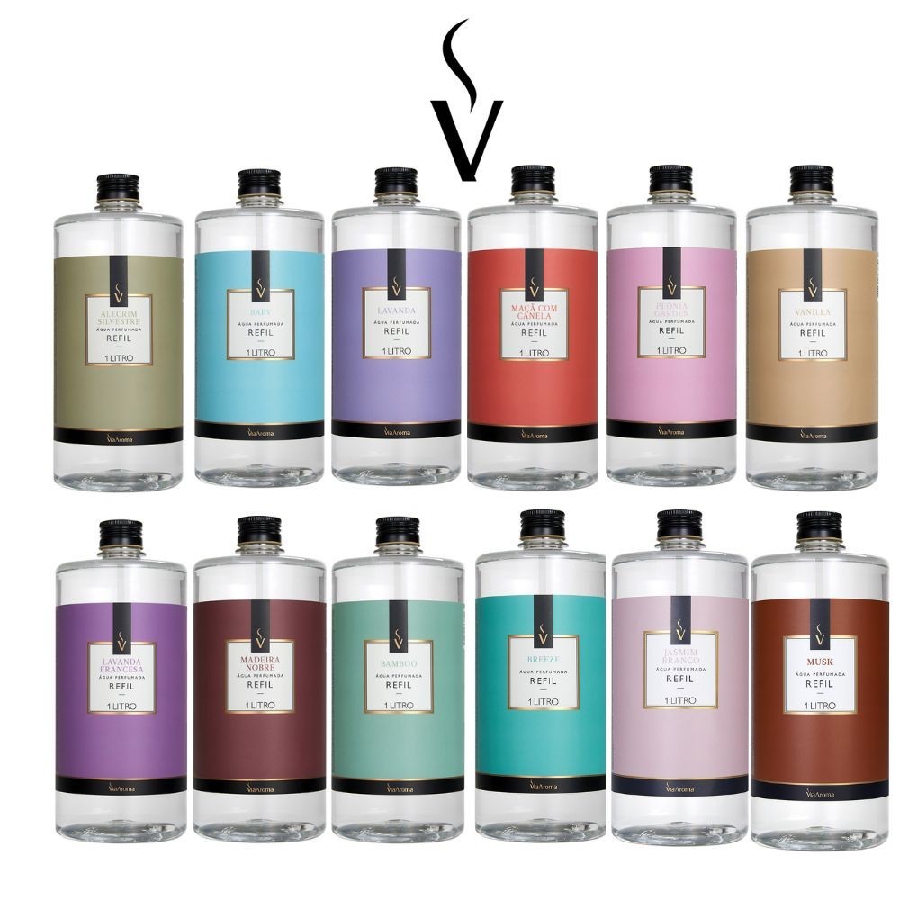 Refil para Água perfumada para tecidos, roupas e lençóis Via Aroma – 1L