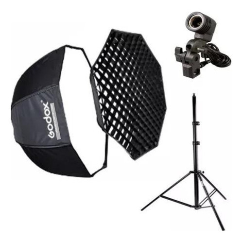 Kit Softbox Godox 120cm C/ Grid + Tripé + Suporte