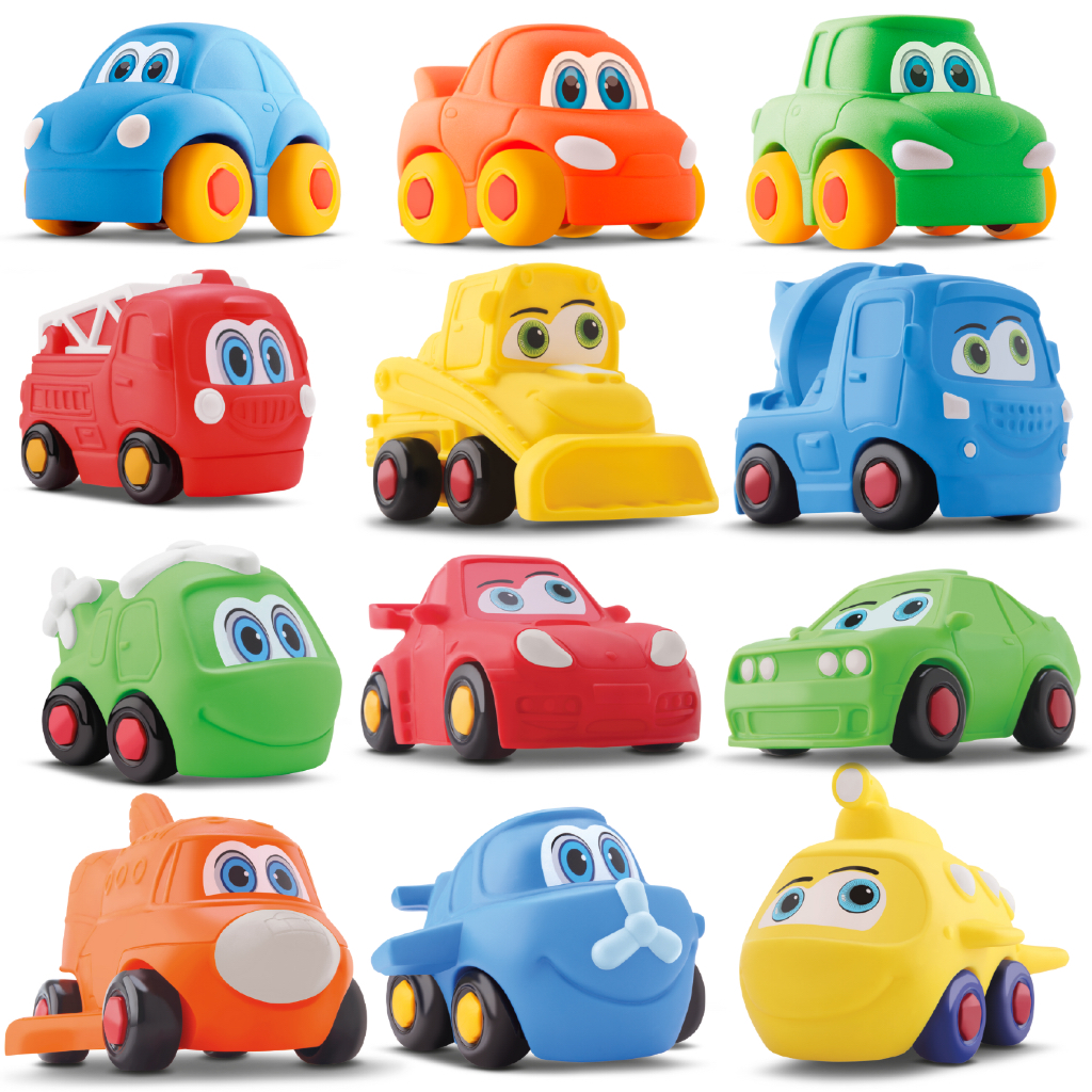 Carrinhos Em Vinil Macio Para Bebes Coleção Completa Rodas Livres – Silmar Brinquedos