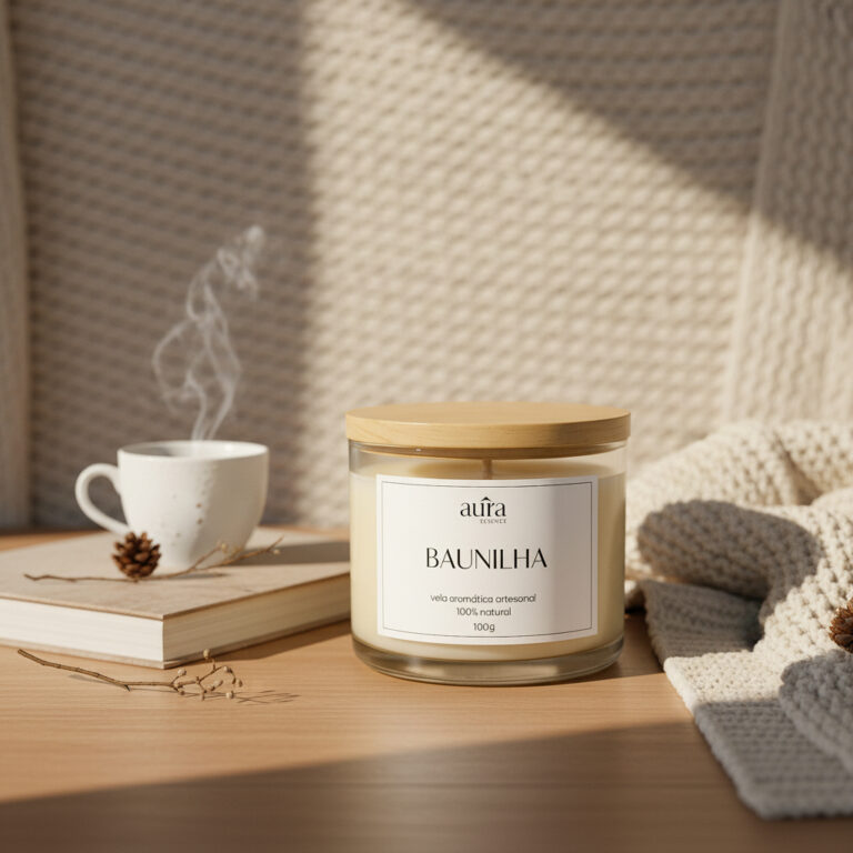 Vela aromática artesanal 100% vegetal