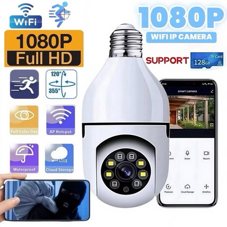 Câmera de Segurança Wi-Fi IP 360°  Encaixe em B