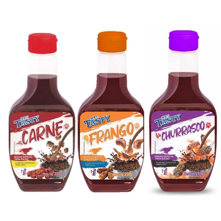 Kit 3un Molho Especial Para Ração Cães Cremoso 
