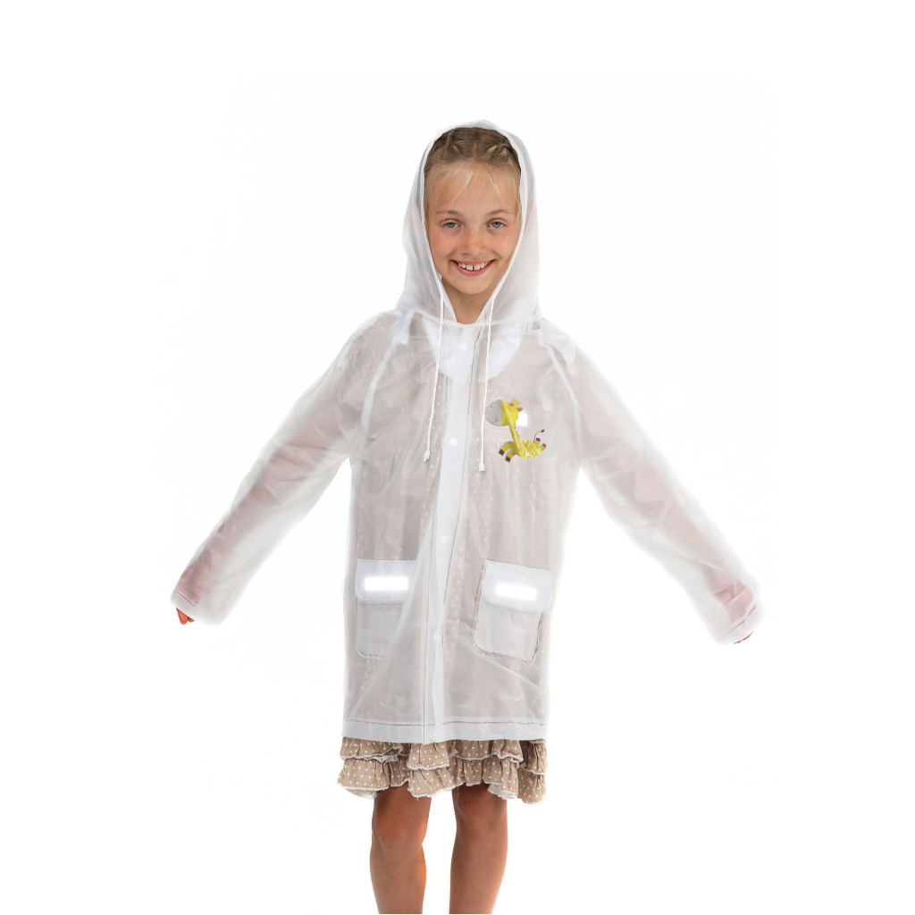 Capa de Chuva Transparente Infantil Com Capuz para Unissex Meninos e Meninas Qualidade Premium