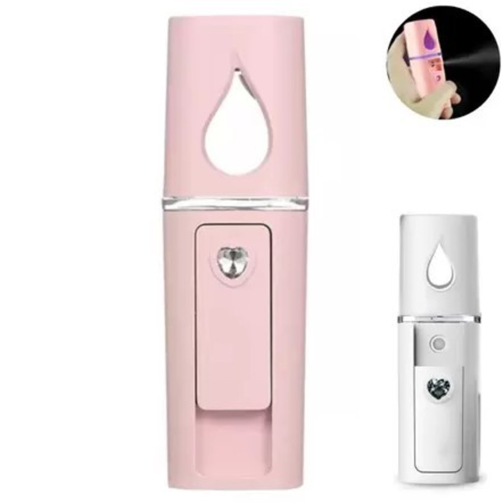 Umidificador Nano Mister Spray Vaporiza Atomizador Hidrata Facial Rosto E Cilios Usb Recarregável