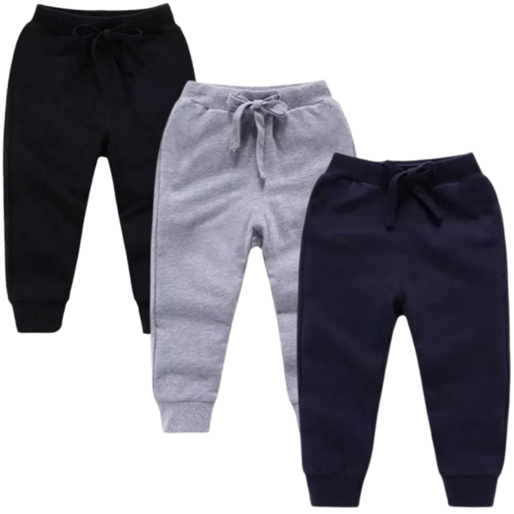 Kit 2 Calças Moletom Flanelado Infantil Escola Creche Inverno Frio Menina e Menino Tamanho 2 ao 8