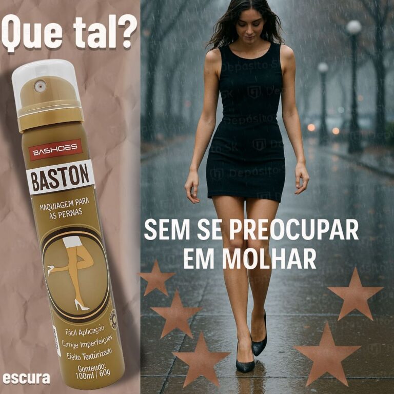 Spray Maquiagem para Pernas Baston Morena Escura 1