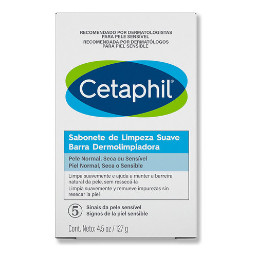 Cetaphil Limpeza Suave Sabonete Em Barra 127gr