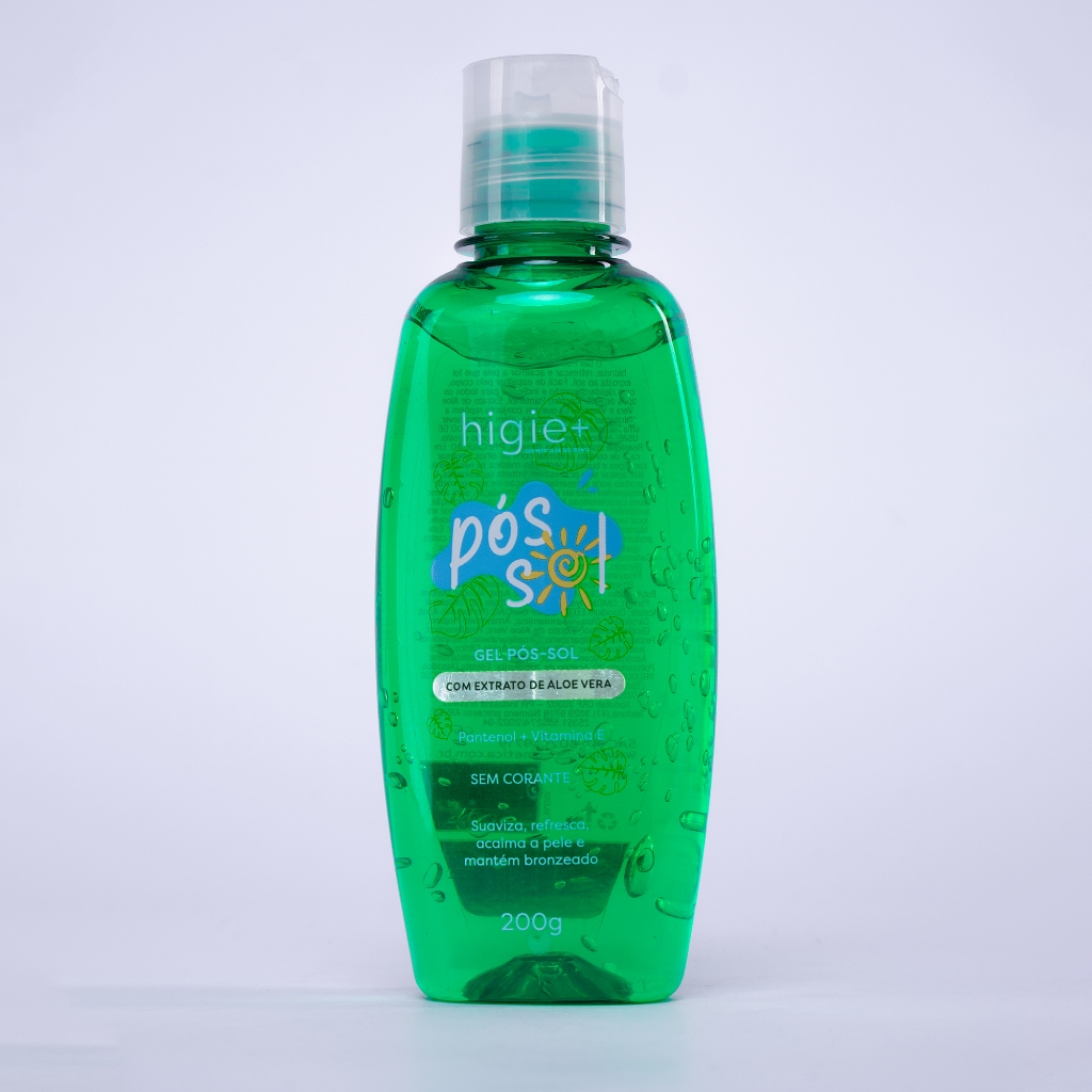 Gel Pós Sol Higie+ 200g com Aloe Vera, Pantenol e Vitamina E