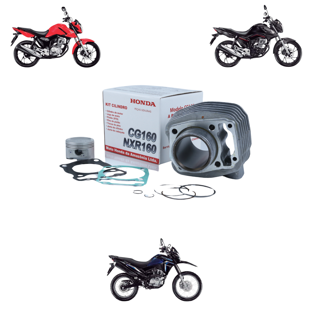 Kit Cilindro Motor CG Titan Fan Cargo Start 160 NXR Bros 160 Original Honda