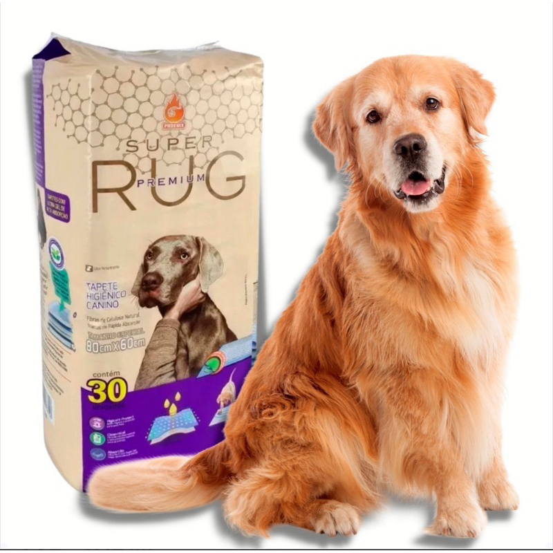 Tapete Higiênico Rug Premium 80×60 com 30 unidades