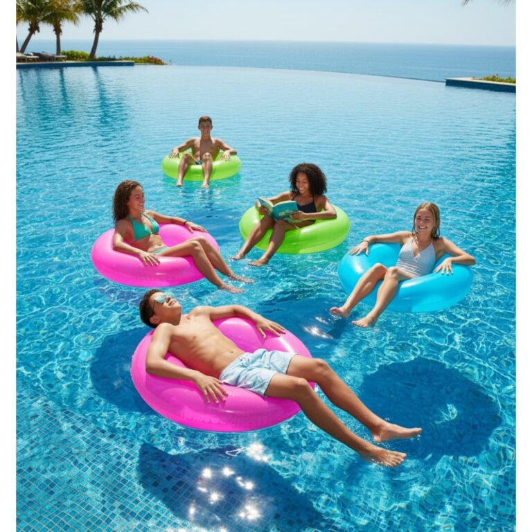 Boia Inflável Neon 85/60 cm Cintura Redonda Pool 