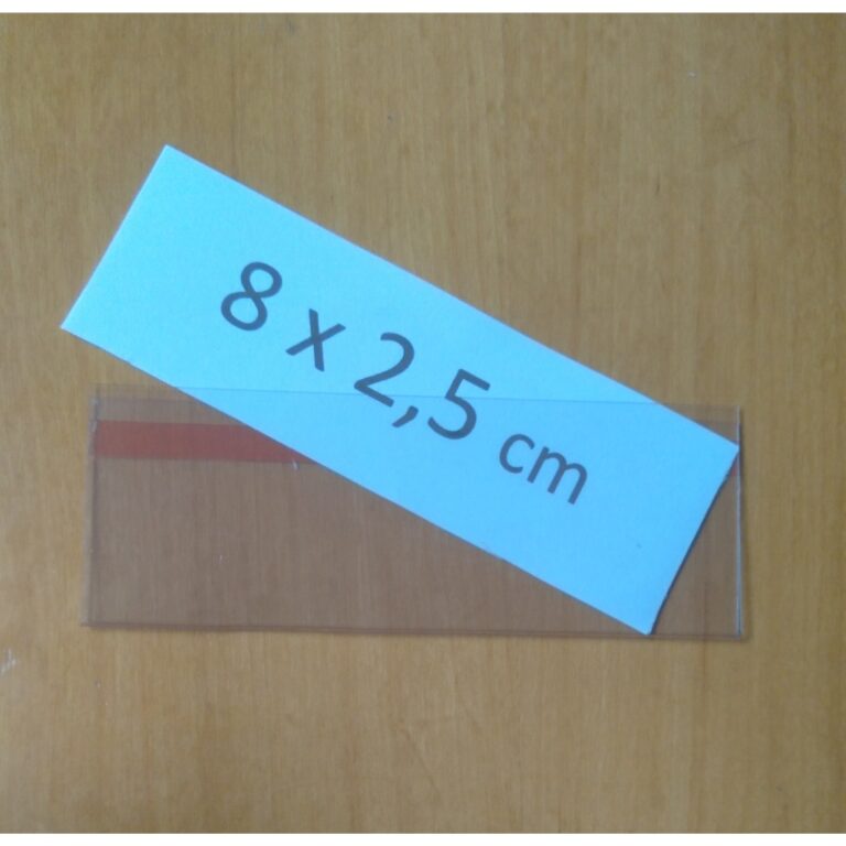 PORTA ETIQUETA/PREÇO U 8 X 2,5 C/DUPLA FACE 100 U