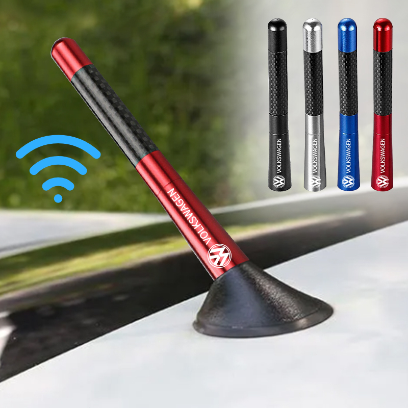 1pcs Rádio De Fibra De Carbono Para Carro Aéreo Antena FM/AM De Sinal Melhorado Volkswagen Polo 4 5