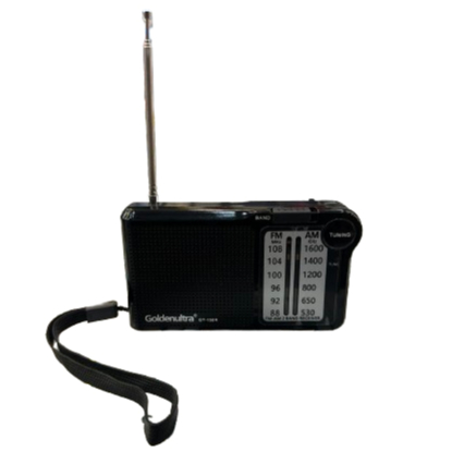 Mini Rádio Portátil Bandas AM e FM Recarregavel 