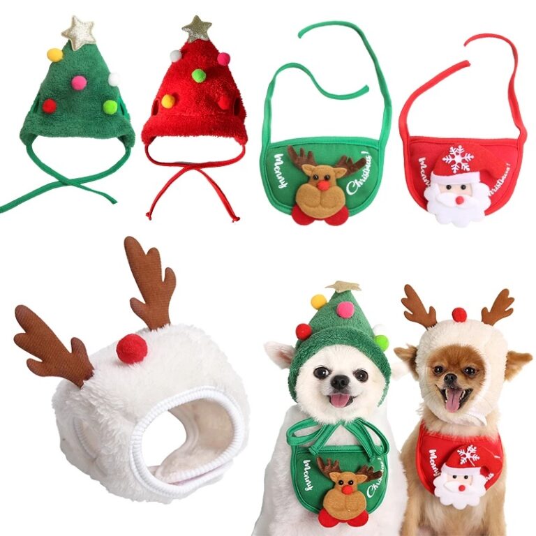 Chapéu De Natal Para Cães E Gatos Saliva Toalha 