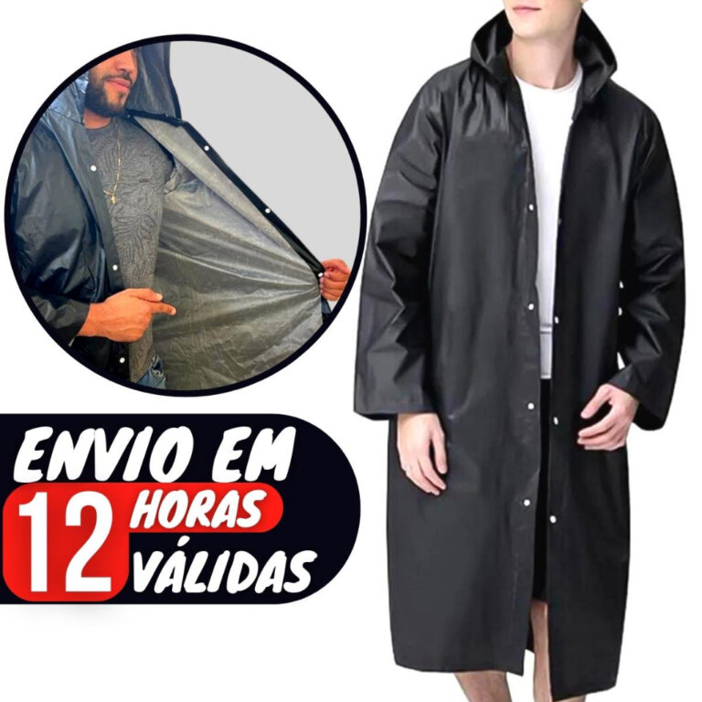 Capa De Chuva Adulto Reforçada Corta Vento Jaquet
