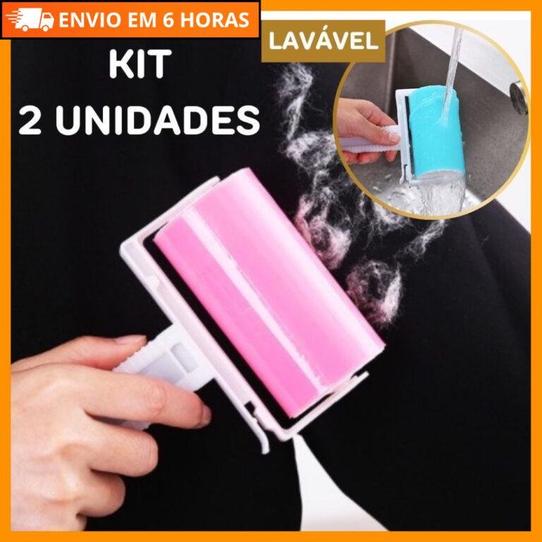 Rolo Tira Pelos Lavável Reutilizável de Silicone