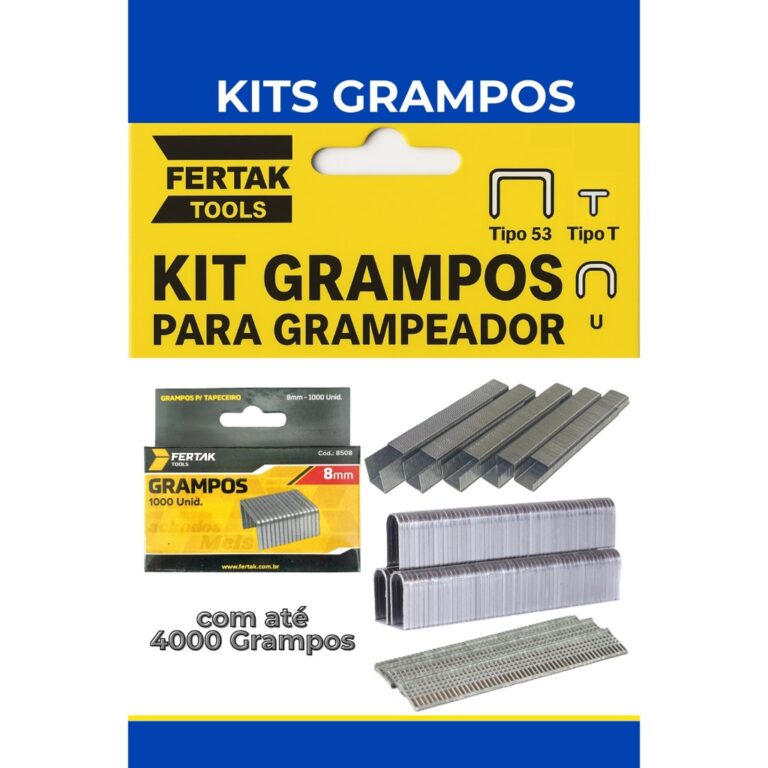 Kit Grampos para Grampeador Tapeceiro Tipo 53 T U 