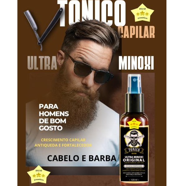 Tônico Ultra DLust Cabelo Barba e Sobrancelha 120