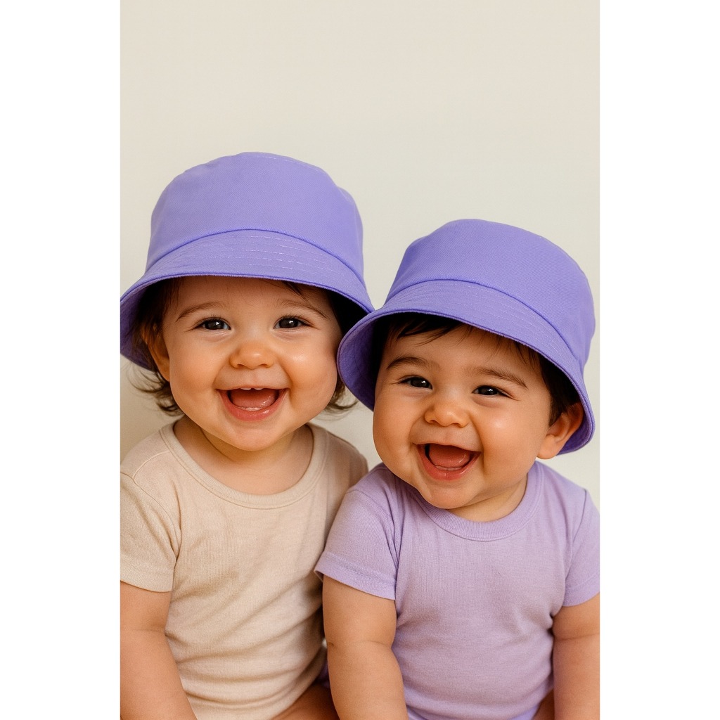 Chapéu Bucket Infantil Bebê Liso Unissex Básico Criança Menino Menina Casual Colorido