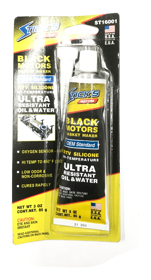 Cola Silicone Preto Alta Temperatura Sticks Motors