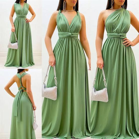 vestido feminino longo Muitas formas de amarraçoe