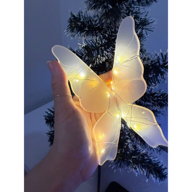 Borboleta Acrílico Com Fio De LED Decoração Enf