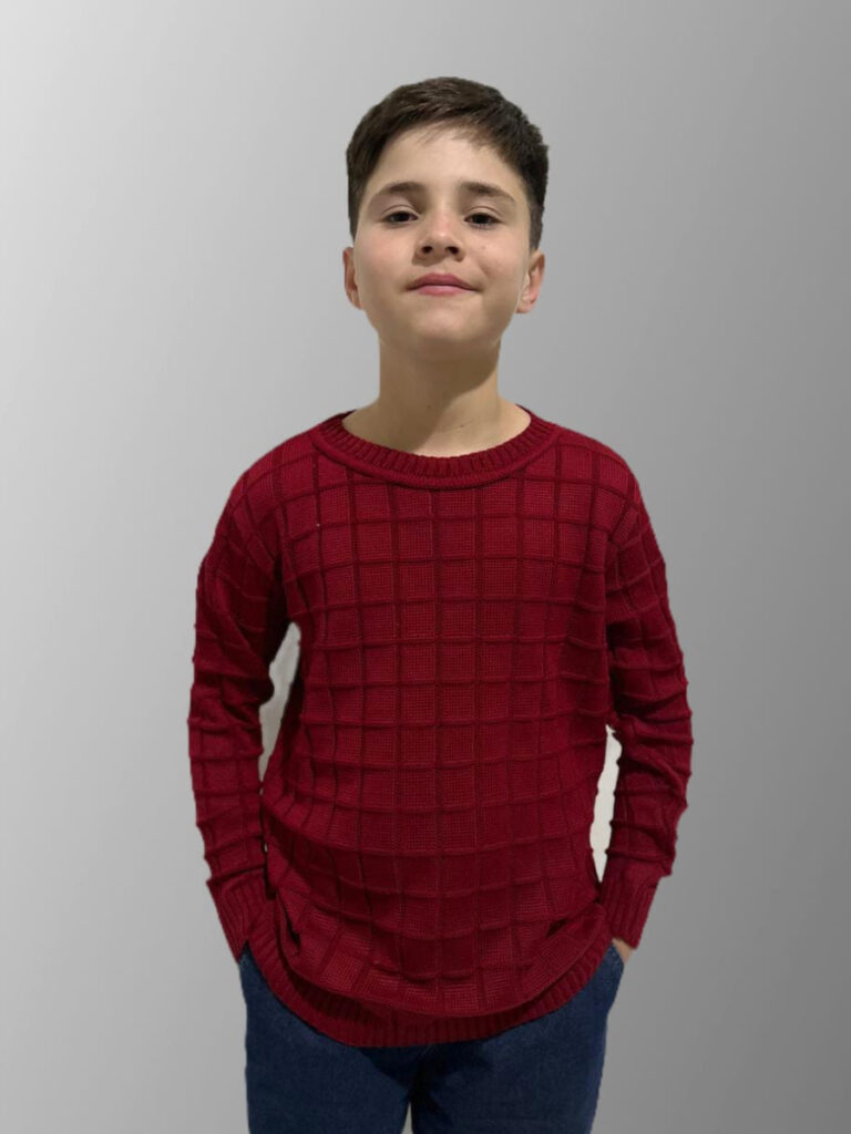 Blusa Tricot Suéter Juvenil Menino Agasalho Frio Manga Longa