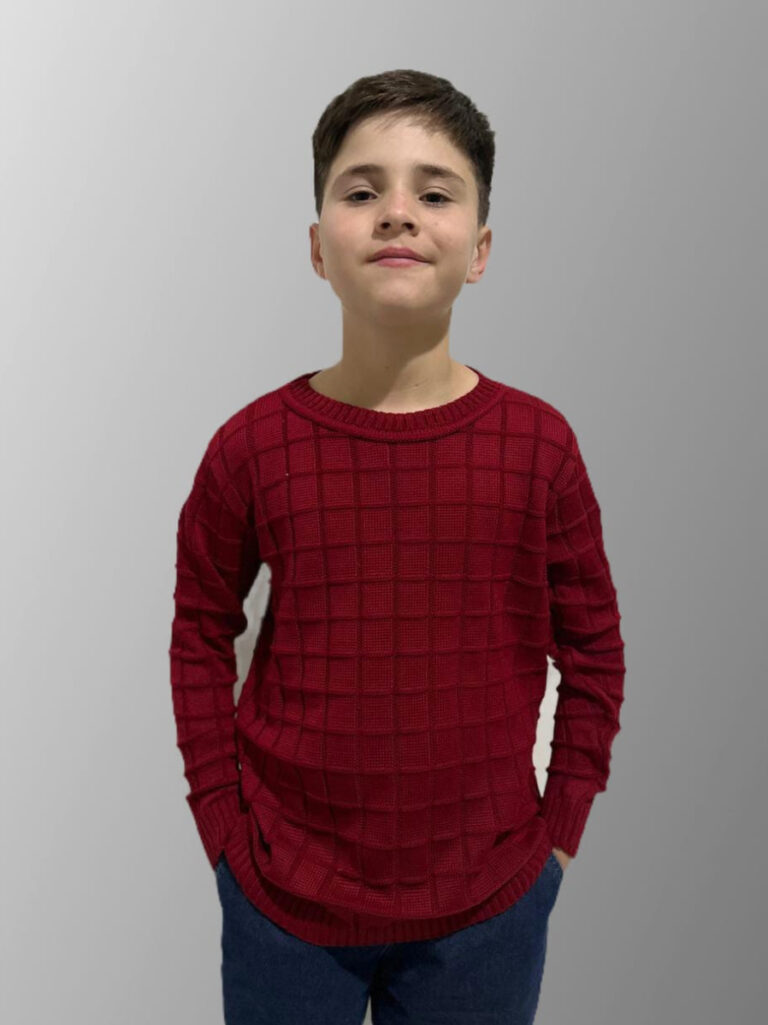 Blusa Tricot Suéter Juvenil Menino Agasalho Frio 