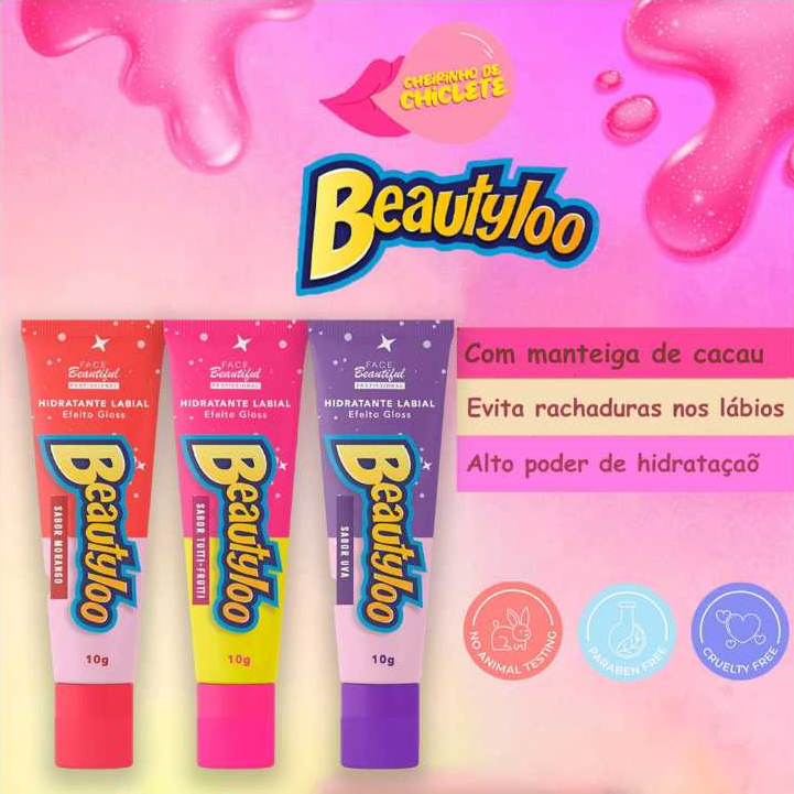 Hidratante Labial Efeito Gloss Beautyloo 10g ̵