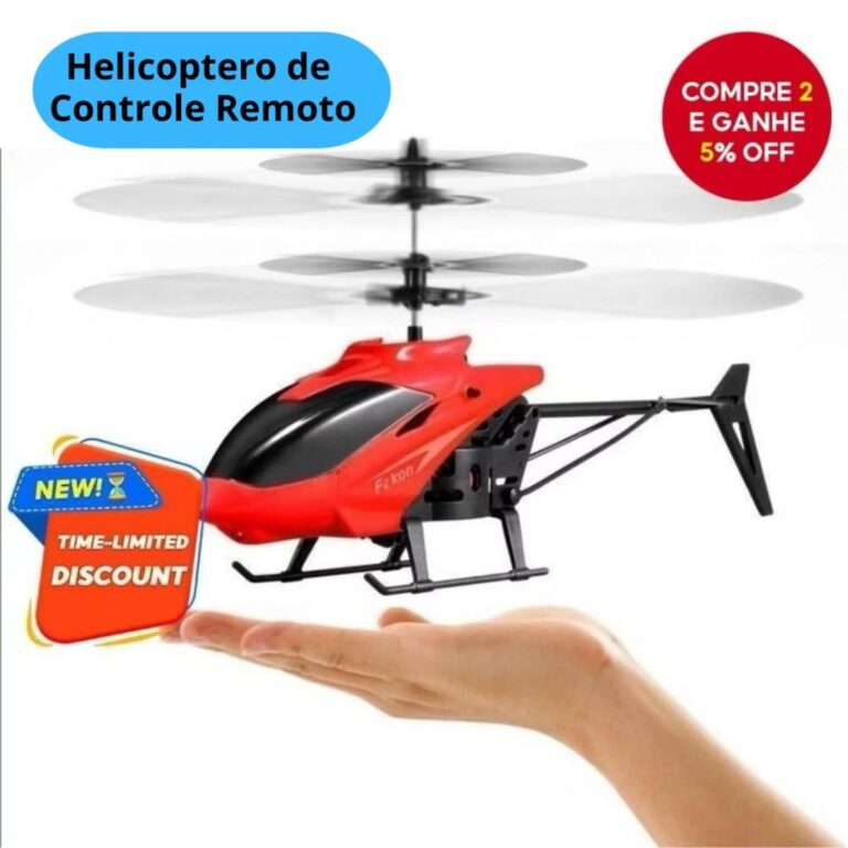 Helicóptero Controle Remoto Brinquedo Sensor de M