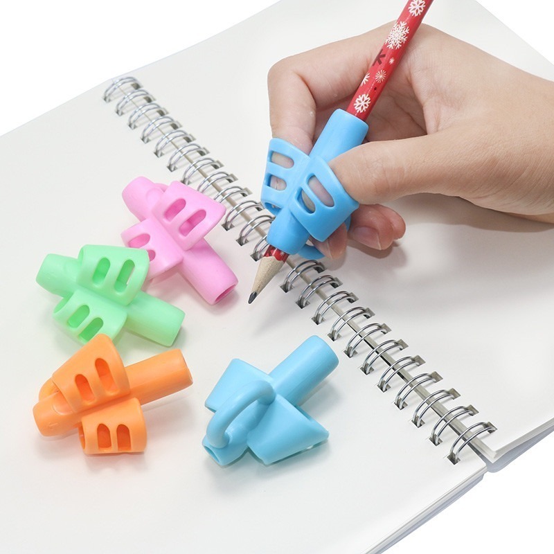 Adaptador de Lápis Apoio para Escrita Corretor De Silicone Ergonômico