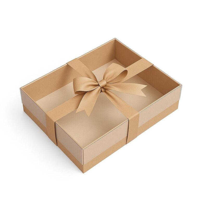 20 Caixas Kraft Visor – De Presente 20x15x5,