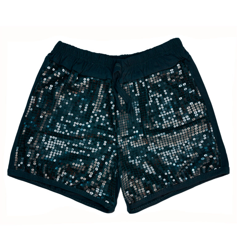Shorts Infantil Paetê Preto Do 2 Ao 10  Nina Kids