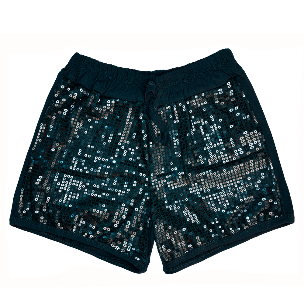 Shorts Infantil Paetê Preto Do 2 Ao 10  Nina Kids