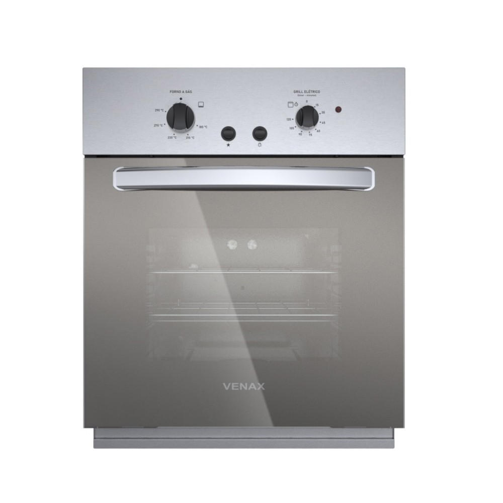 Forno de Embutir  Venax Cristallo Giii 50 Litros a Gas Inox